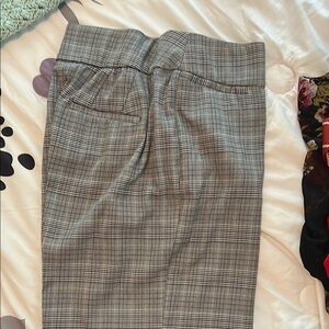 Lane Bryant Gray Plaid Boot Cut Pants